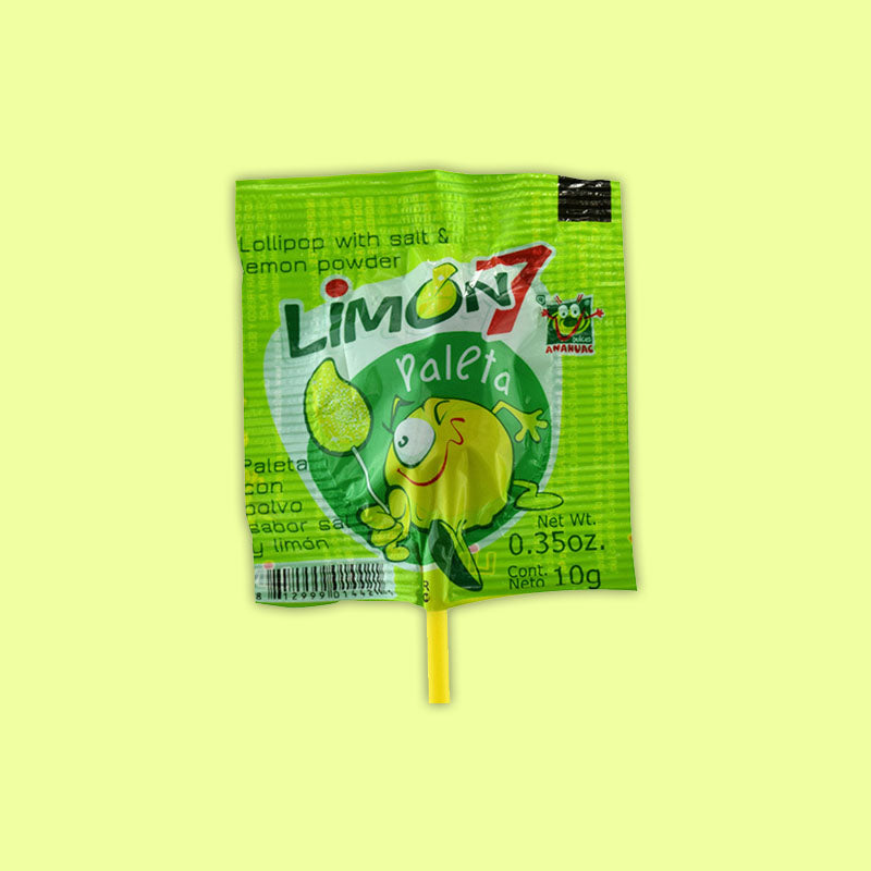 Anahuac Limon 7 Lollipop with Salt & Lemon Powder 10g (Mexico)