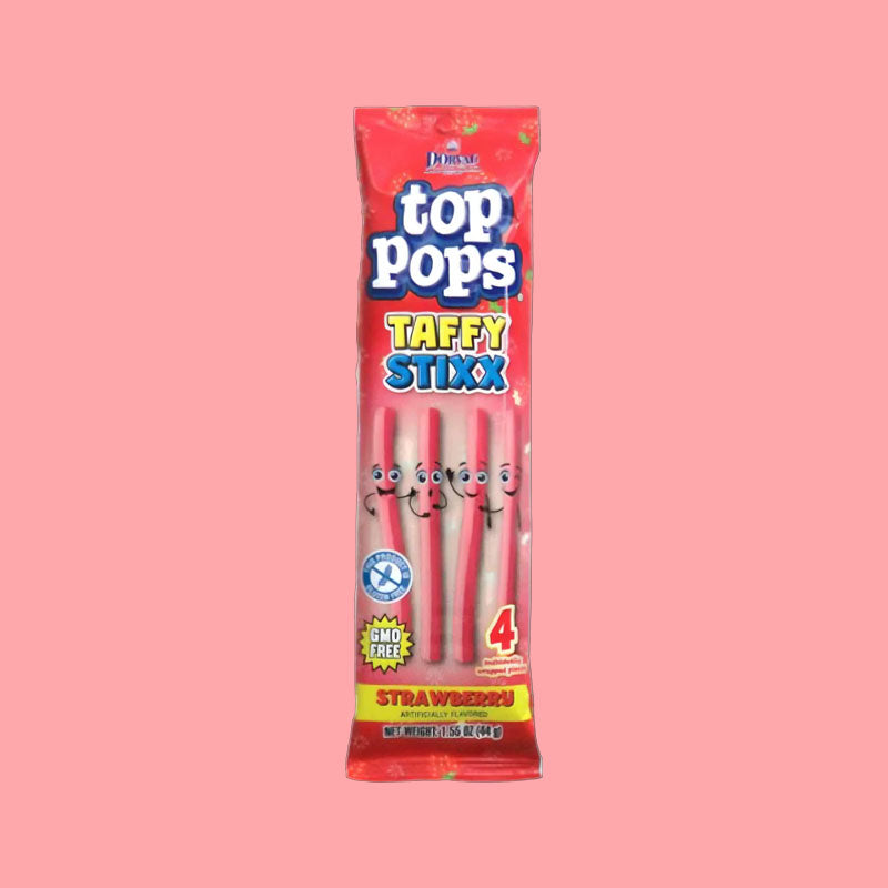 Top Pops Taffy Stixx Strawberry 1.55oz (Canada)