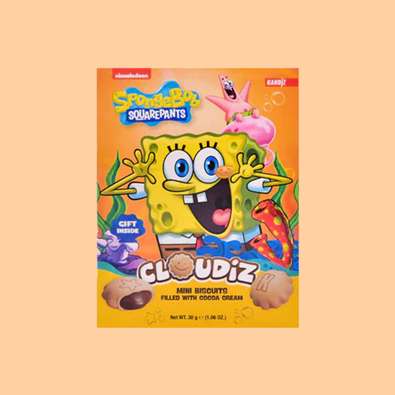 Nickelodeon Cloudiz Spongebob Chocolate Strawberry Cookies 90g (USA RARE)