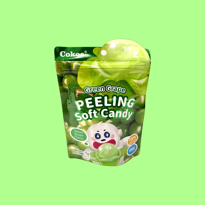 Cokoc Peeling Soft Candy Green Grape 60g (Taiwan)