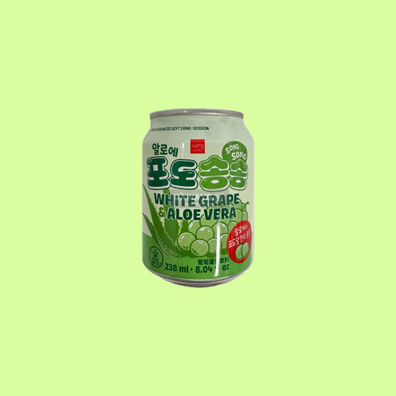 Song Song White Grape Aloe Vera Soda 238ml (Korea)