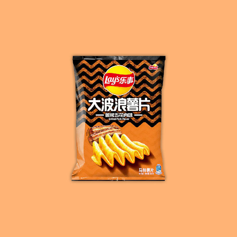 Lay's Wavy Sizzling Bacon 70g (Taiwan)