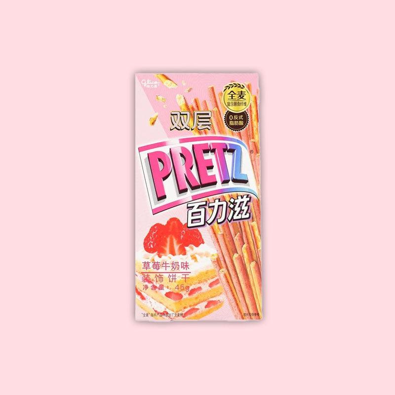 Glico Pretz Double Strawberry Cake 45g (China)