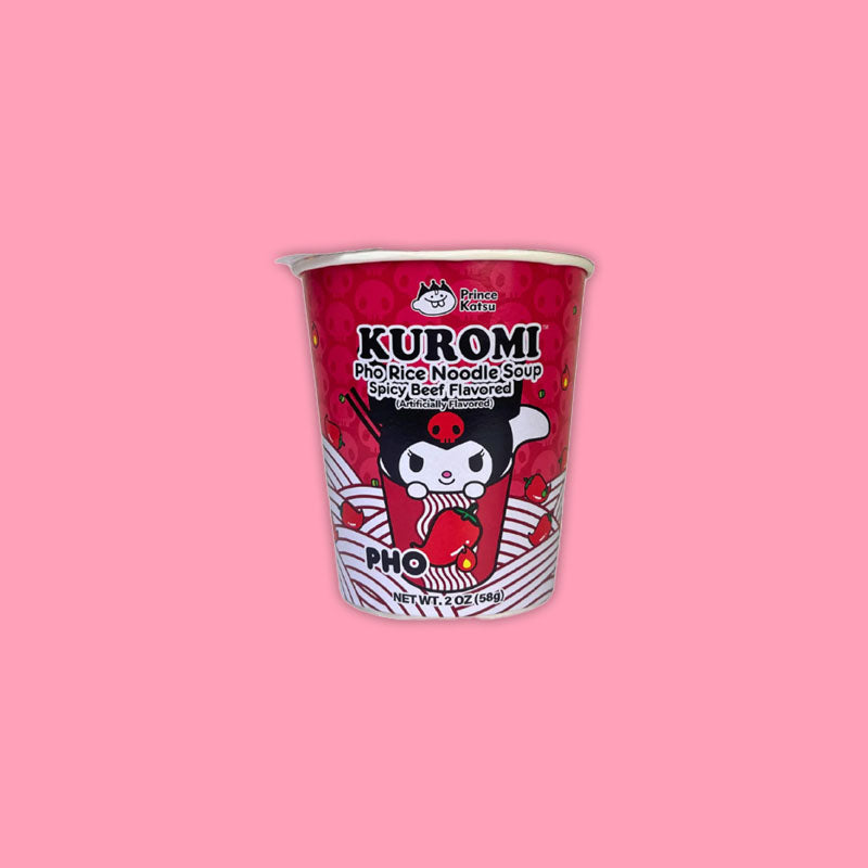 Hello Kitty Noodles Kuromi Spicy Beef Pho Rice Noodle 58g (Japan)