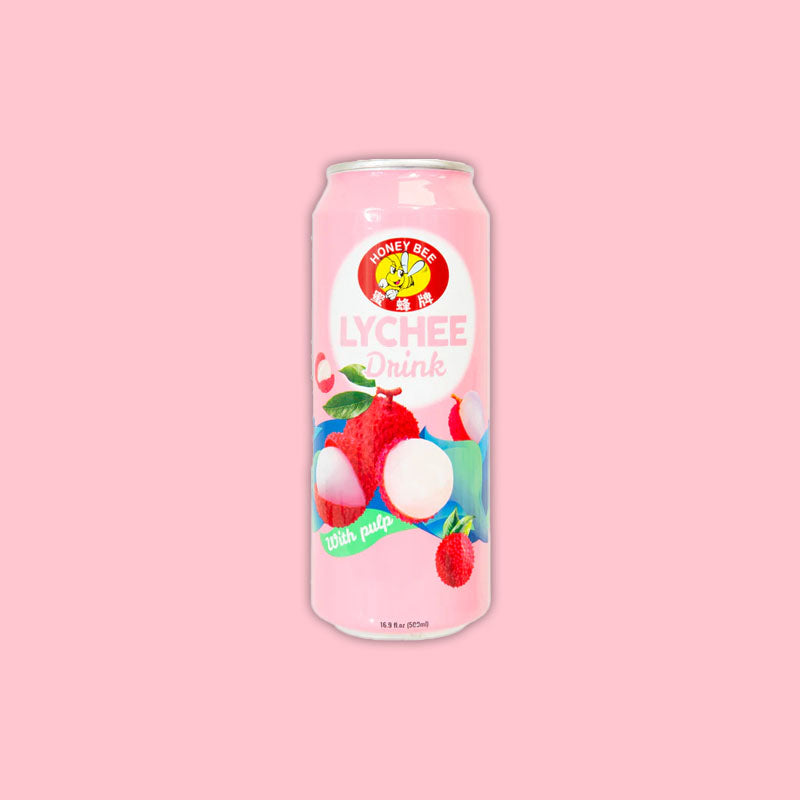 Honey Bee Lychee Drink w/ Pulp 500ml (Vietnam)