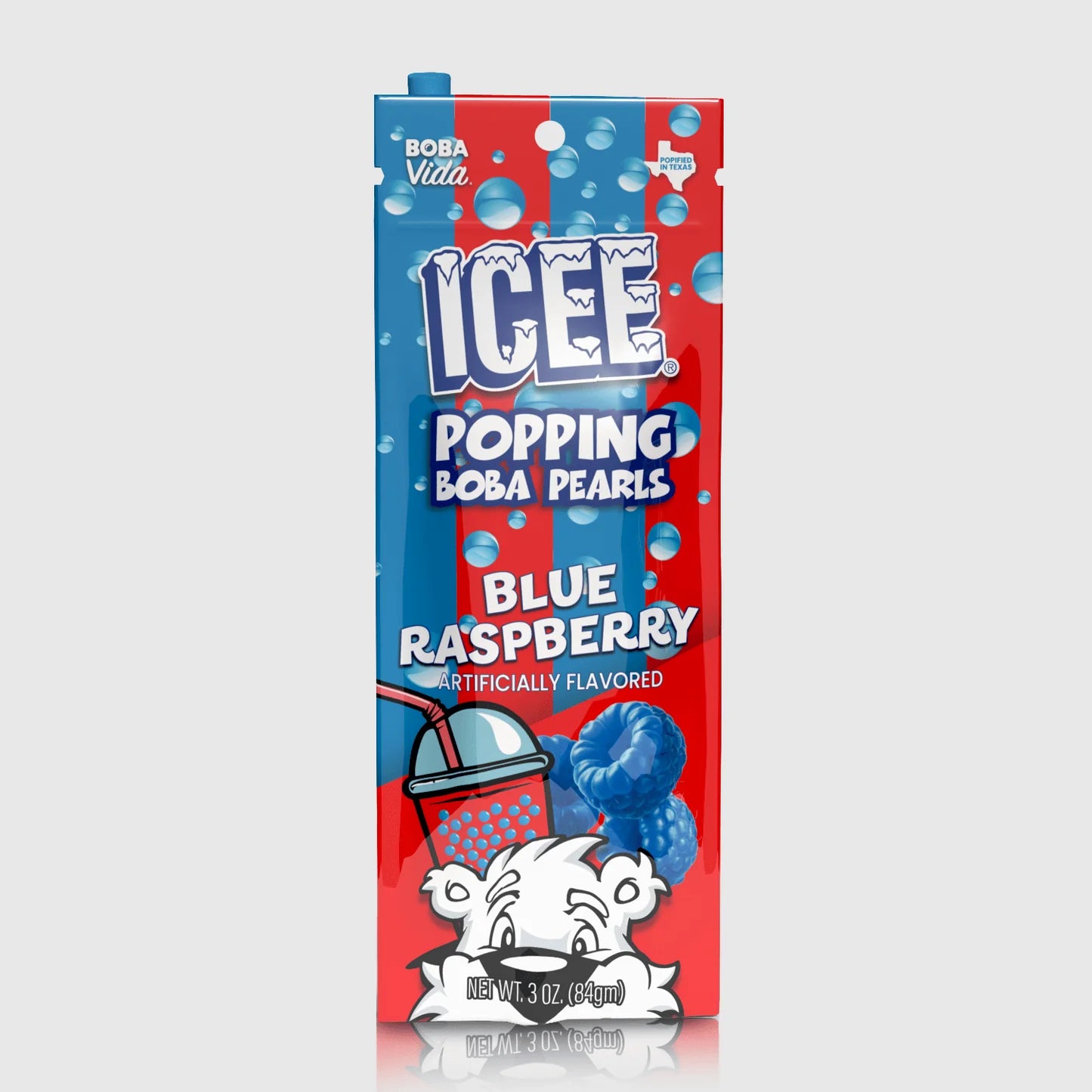 Icee Popping Boba Blue Raspberry 3oz (USA)