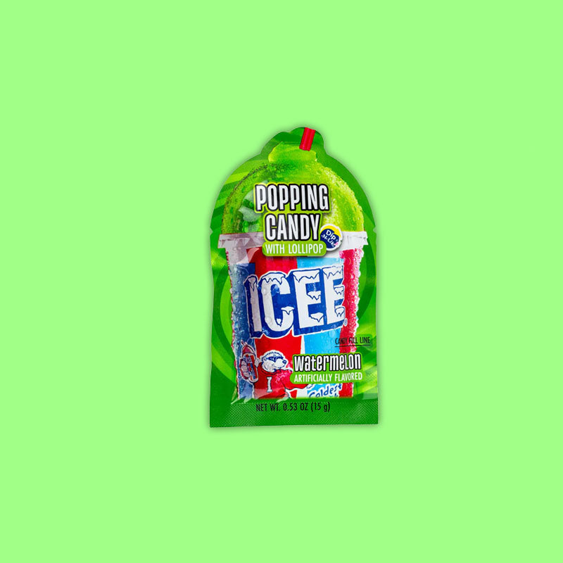 Icee Popping Candy Lollipop Watermelon .53oz (USA)