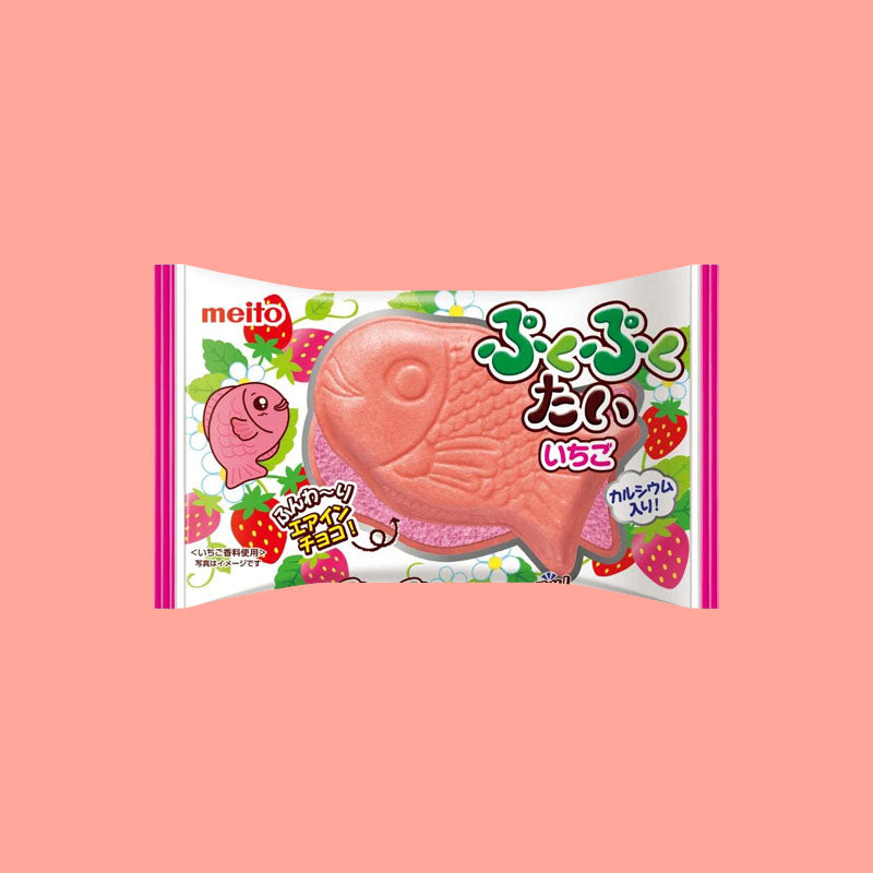 Meito Puko Puku Taiyaki Fish Aerated Strawberry 1oz (Japan)