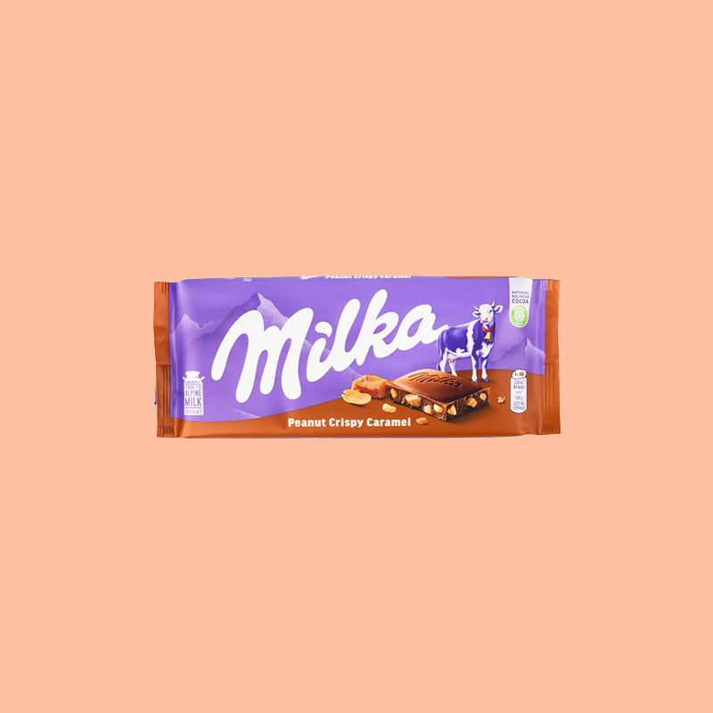 Milka Peanut Crispy Caramel 90g (UK)