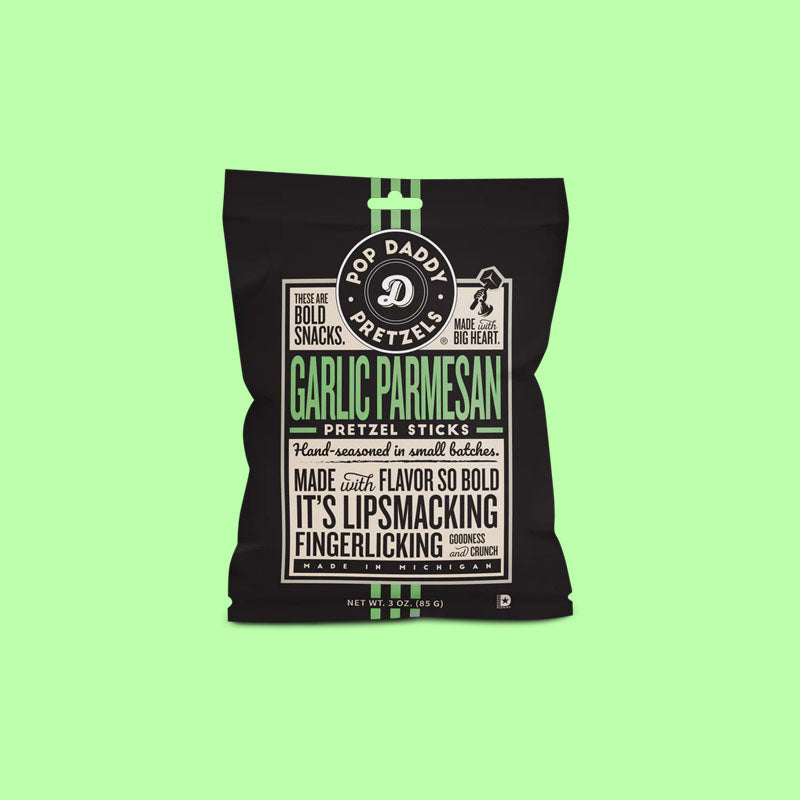 Pop Daddy Pretzels | Garlic Parmesan 3oz (USA)