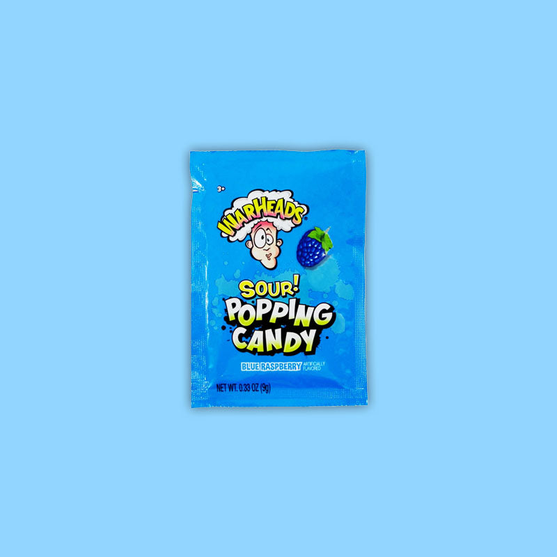 Warheads Popping Candy Blue Raspberry .33oz (USA)