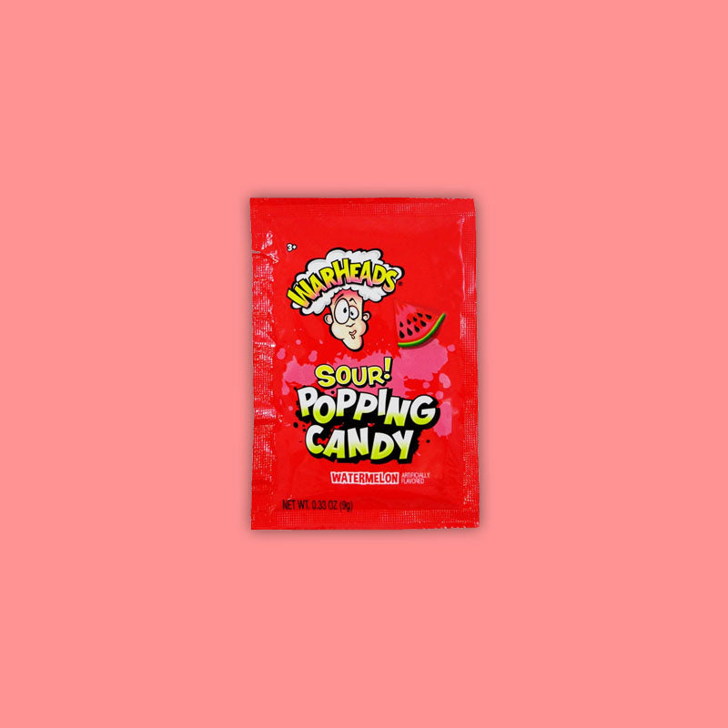 Warheads Popping Candy Sour Watermelon .33oz (USA)