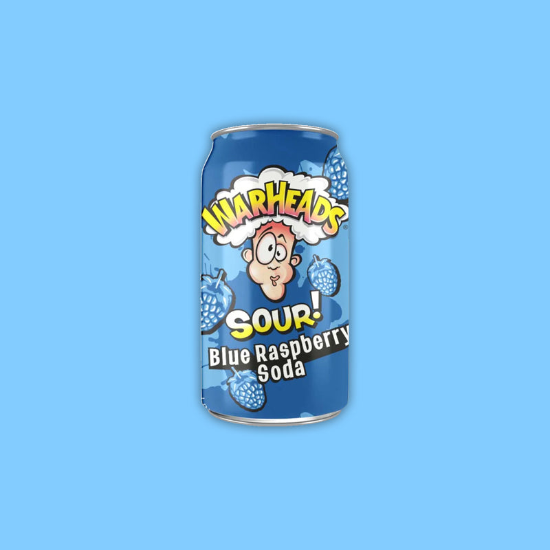 Warheads Sour Blue Raspberry Soda 340ml (Canada)