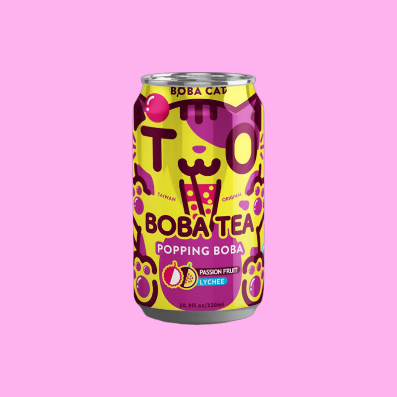 Boba Cat Passionfruit Lychee Boba 10.7oz (Taiwan)