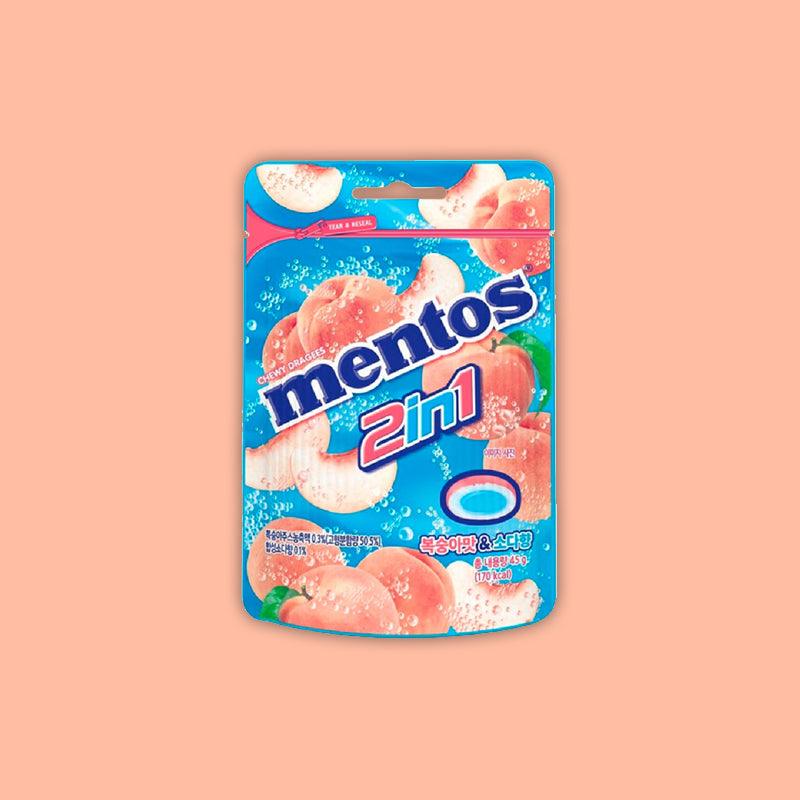 Mentos 2 in 1 Peach 45g (Korea)