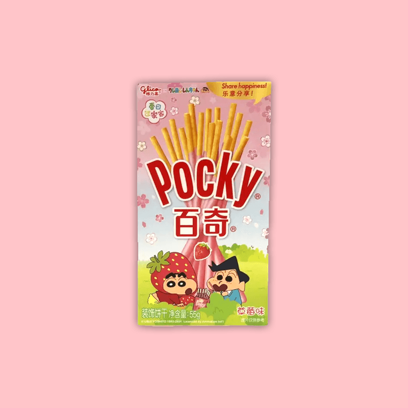 Glico Pocky Crayon Shin-Chan Strawberry 55g (China)