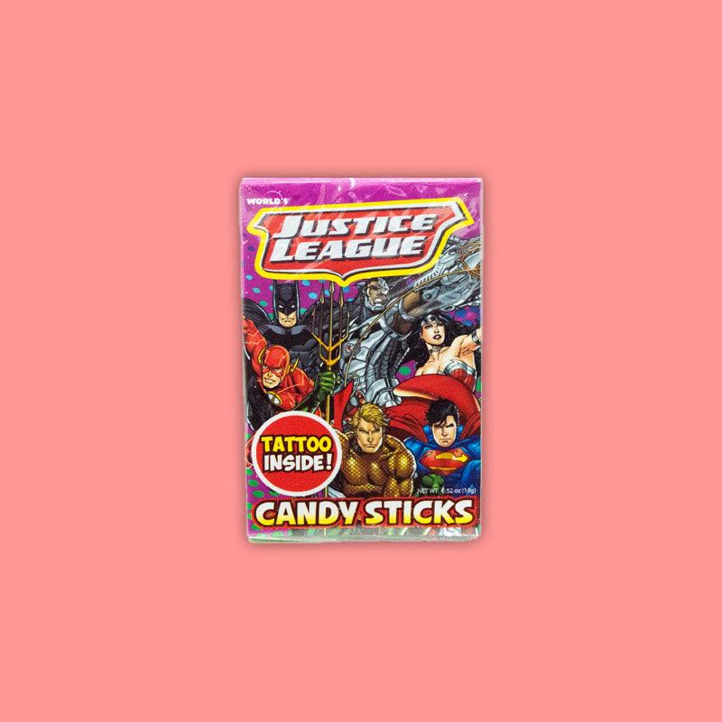 DC Comic Justice Candy Sticks w/ Tattoo .52oz (USA)
