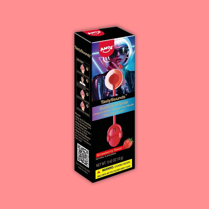 Amos Tasty Sounds Audio Lolipop Strawberry 12g (USA)